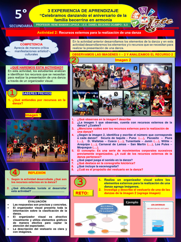 3 Exp - 2 Actividad 5° | PDF | Bailes