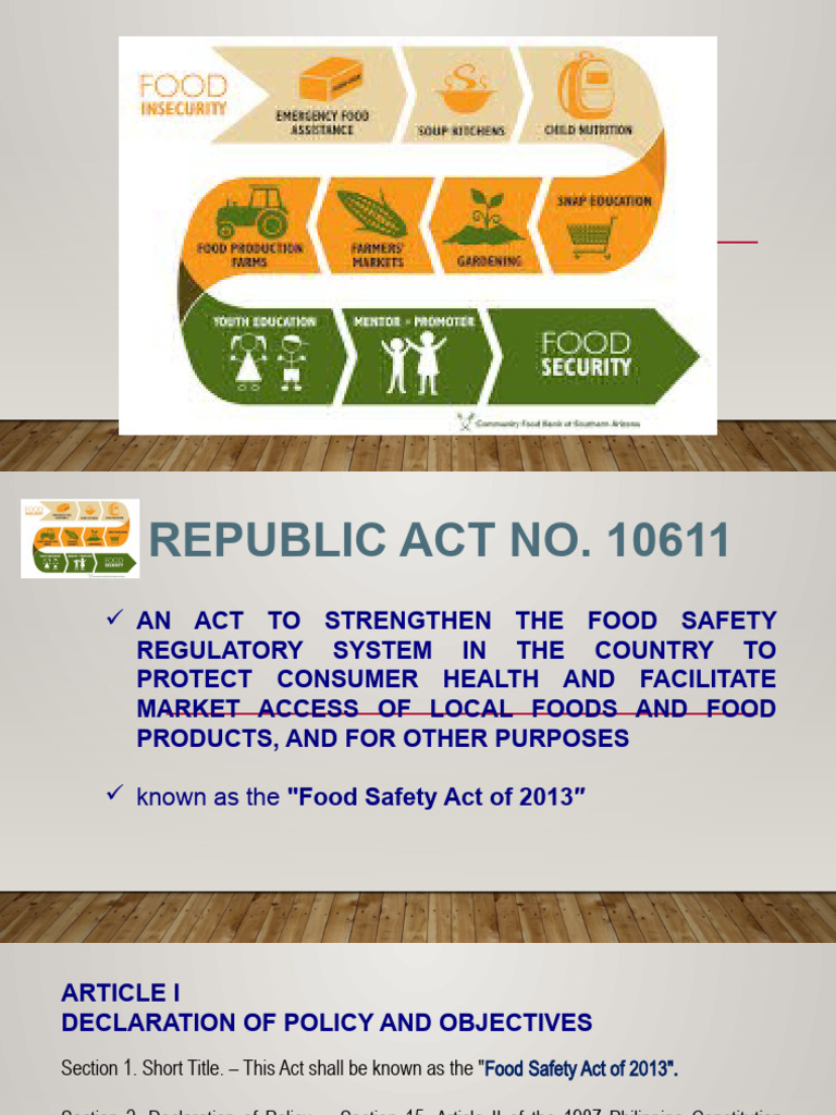 NSTP Food Security Act PDF Food Safety Regulatory Compliance