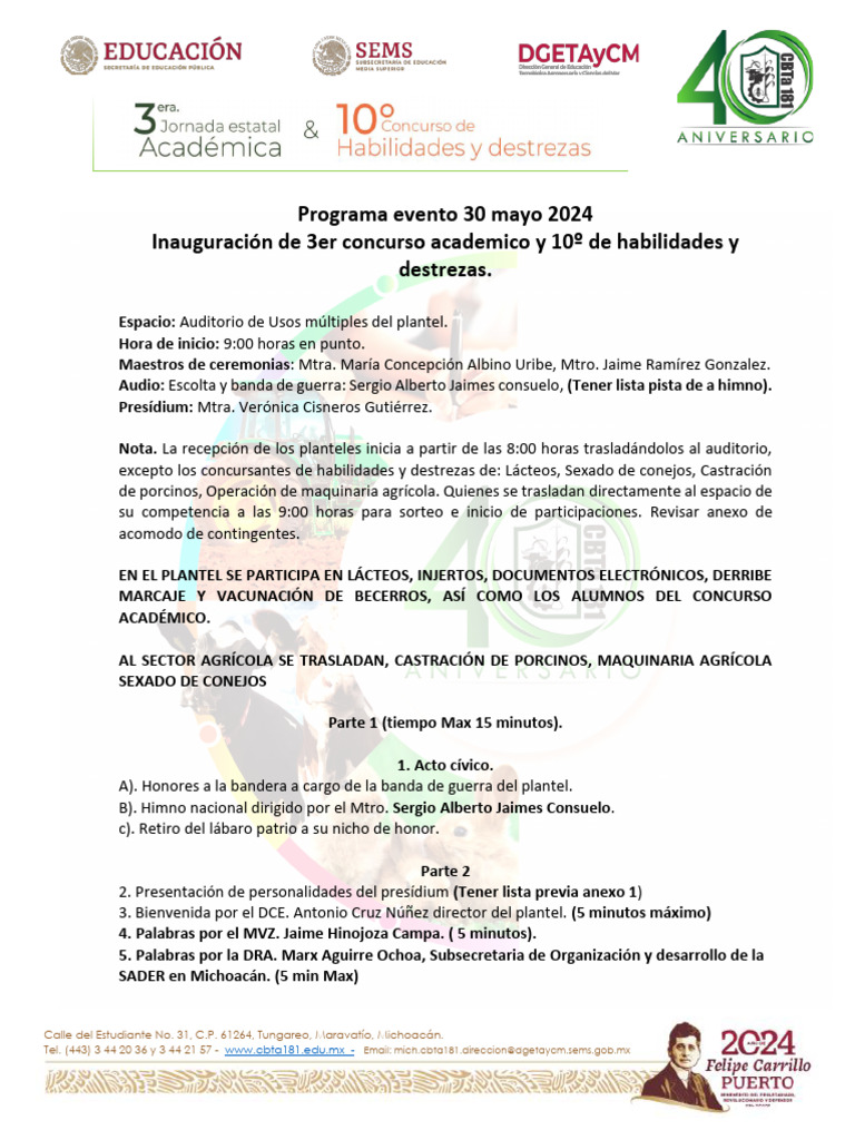 Program A 30 Mayo | PDF