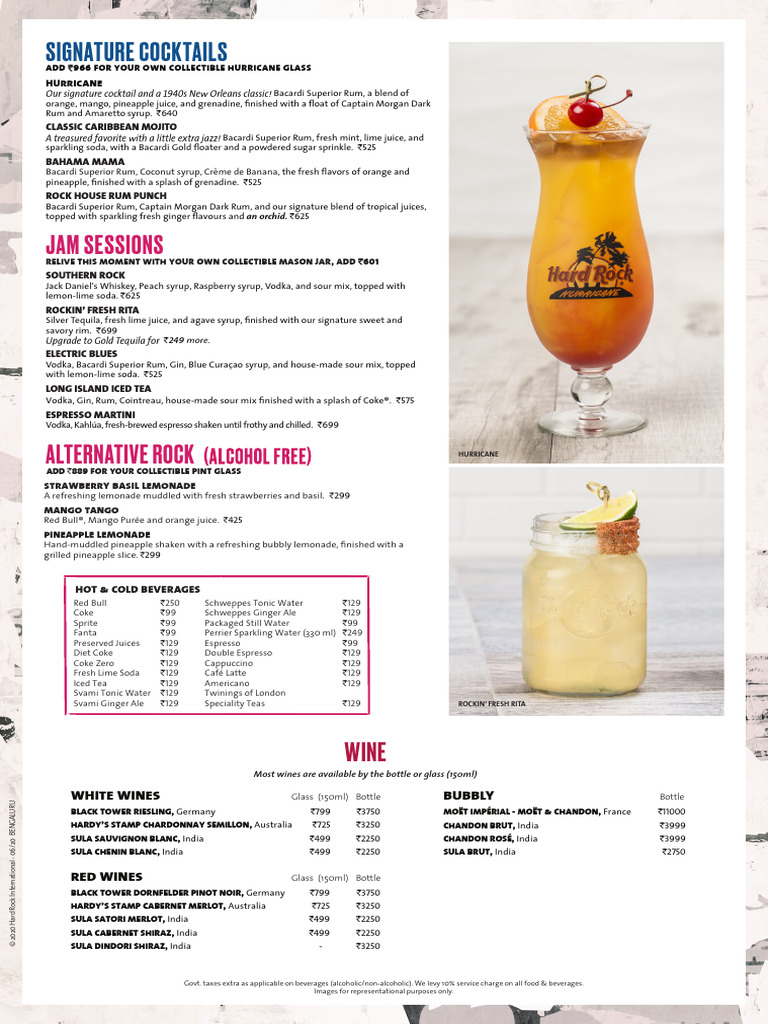 Limited Drinks Menu Bangalore Digital | PDF | Drink | Alcoholic Drinks