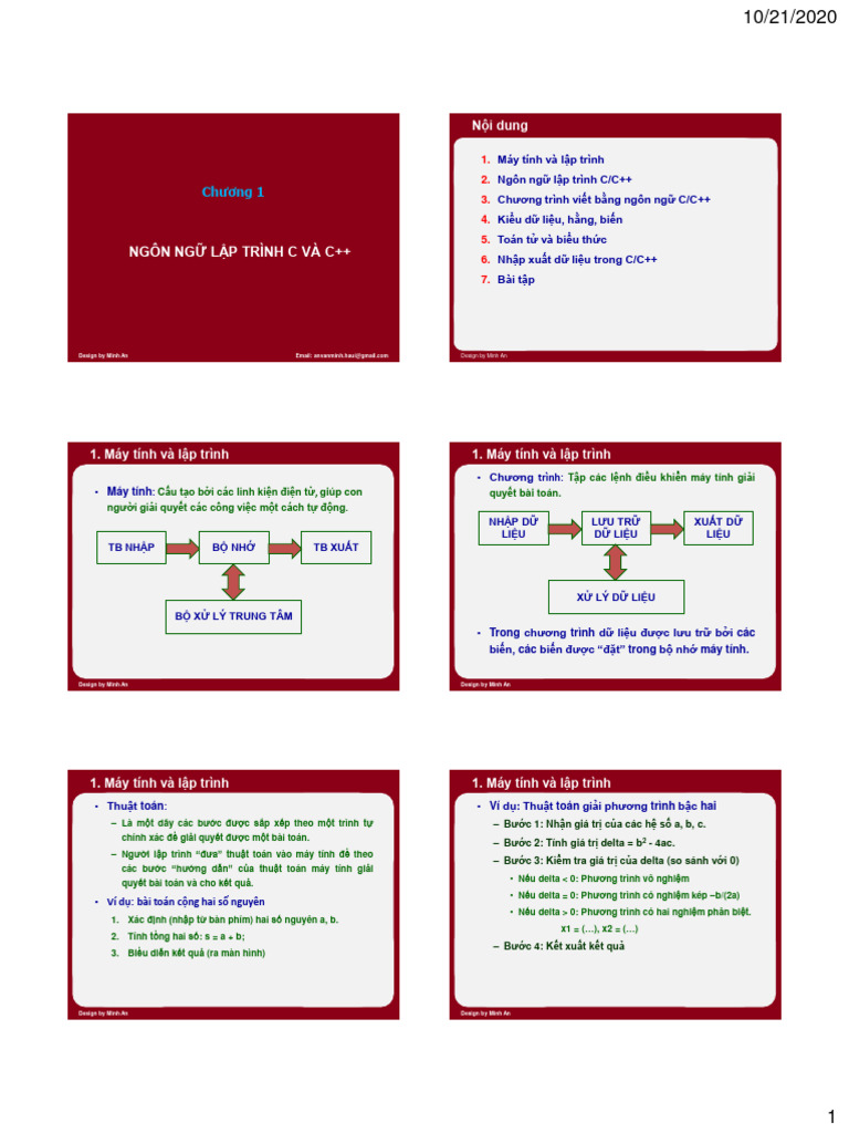 Chuong1 Ngon Ngu Lap Trinh C and C | PDF