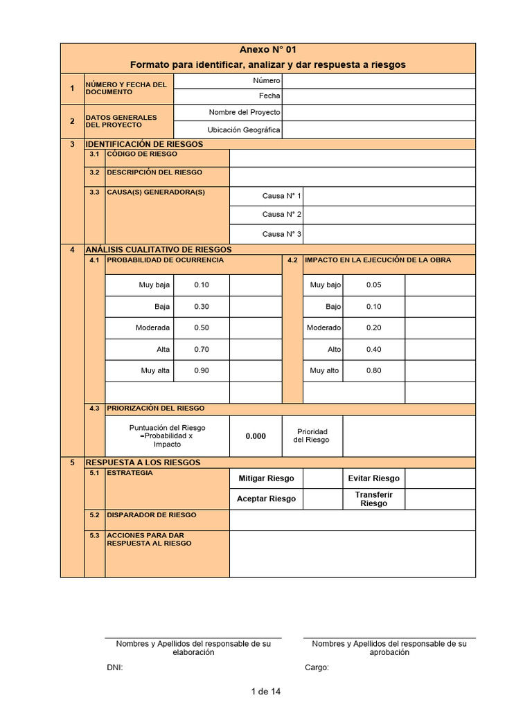 Formatos Riesgos | PDF | Ciencias de la Tierra