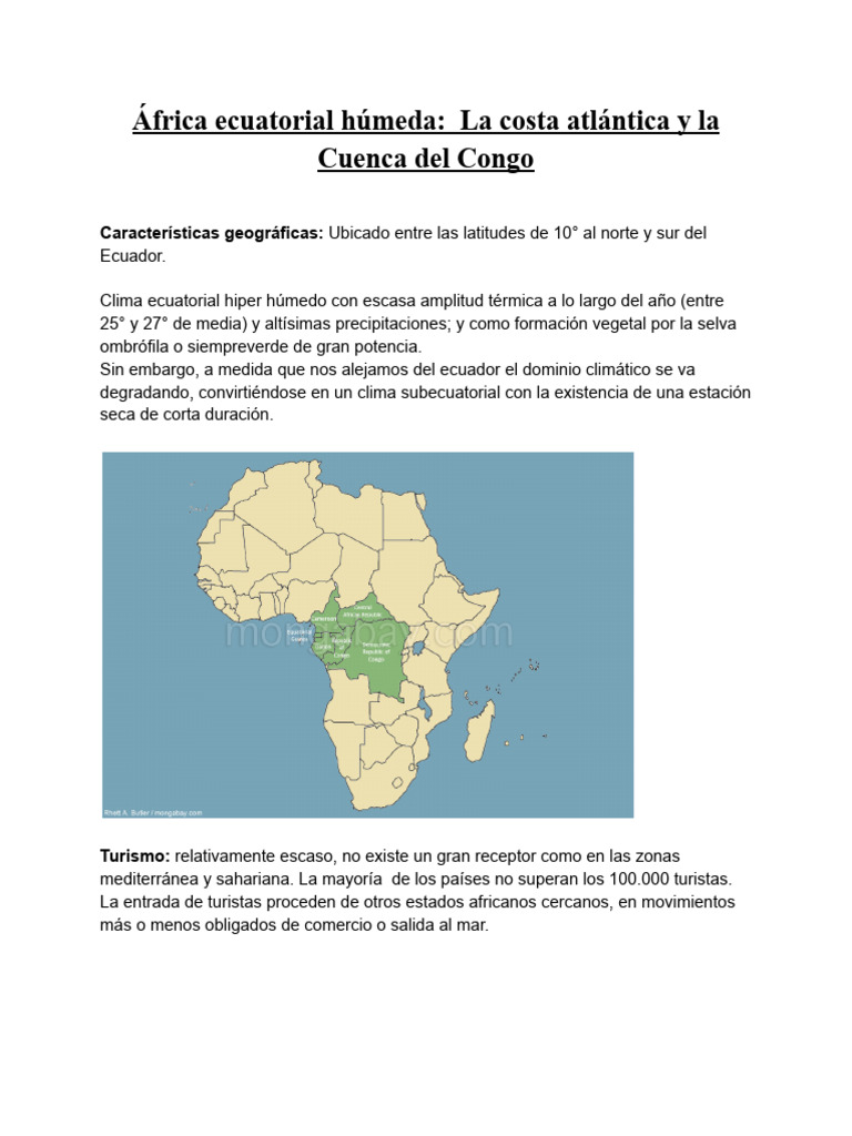 África Ecuatorial Húmeda - La Costa Atlántica y La Cuenca Del Congo ...
