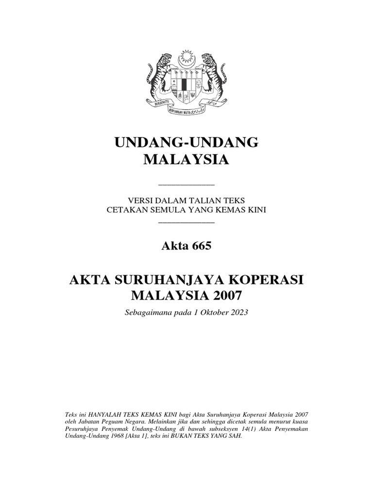 Akta SKM 2007 | PDF