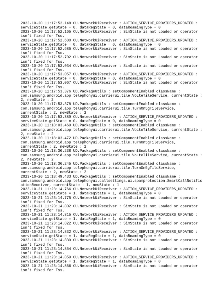 Network State Updates and SIM Issues | PDF | Computers
