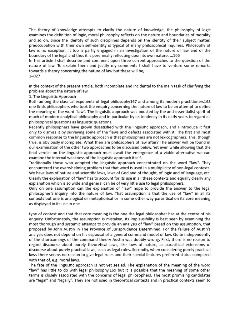 Problem About The Law