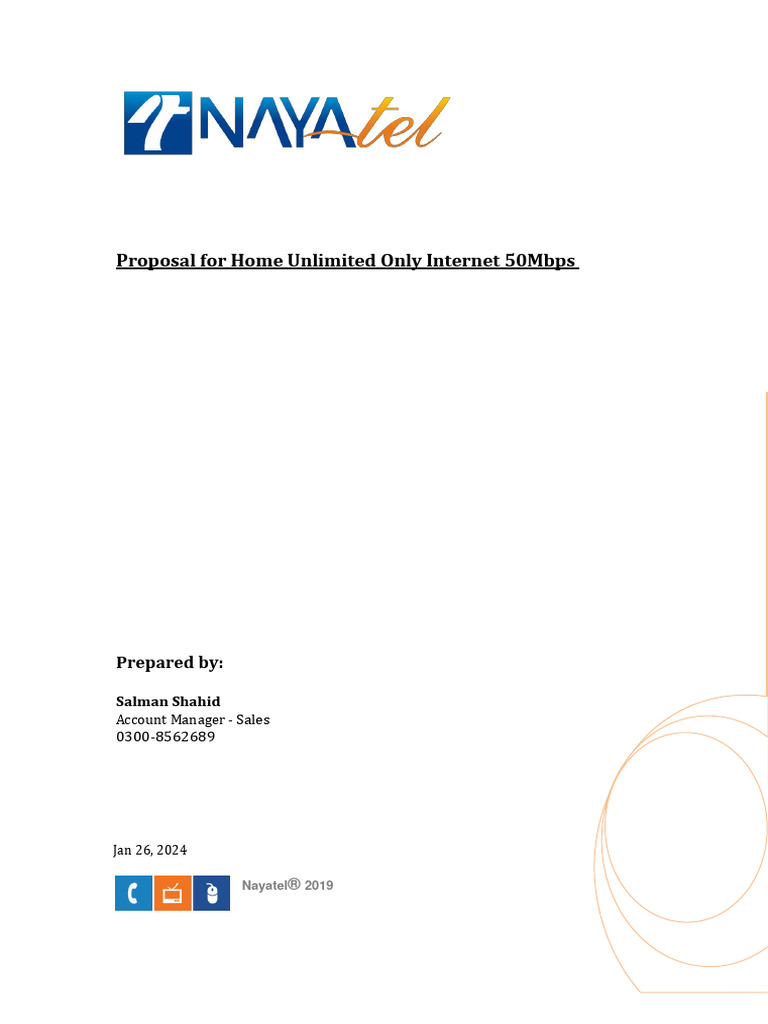 Nayatel Proposal For Only Internet 50Mbps-2 | PDF | Service Industries ...