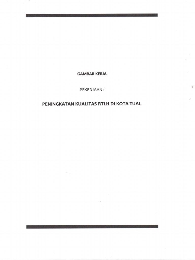 Gambar Kerja PK RTLH Kota Tual | PDF