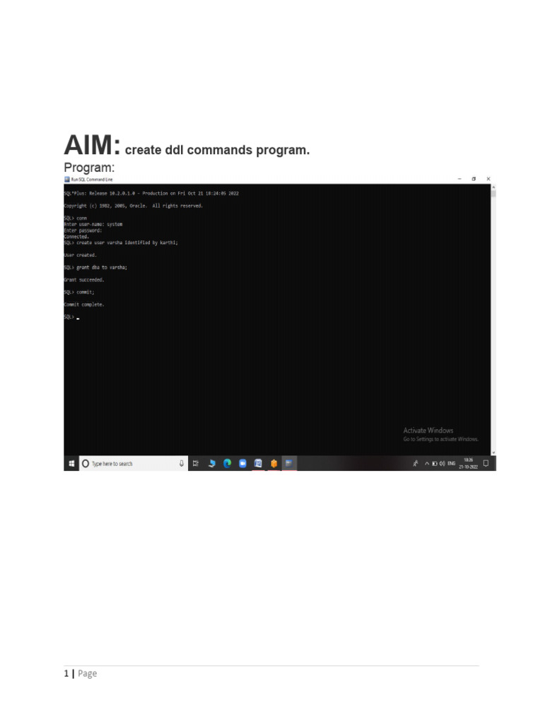 DBMS Programs | PDF | Sql | Computer Programming