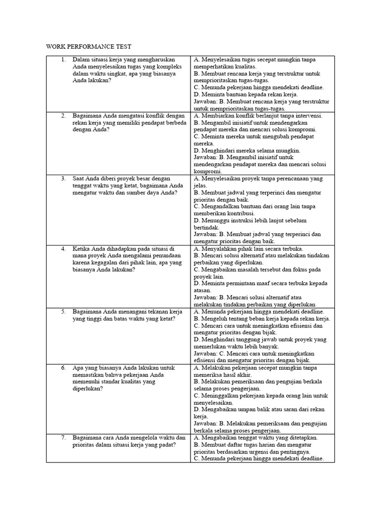 Work Performance Synonym