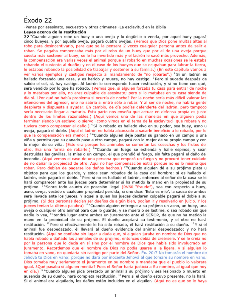 éxodo 22 Pdf Brujería Biblia