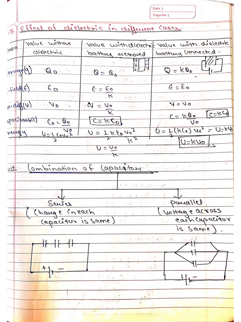 Capacitor in Series and Parallel PDF