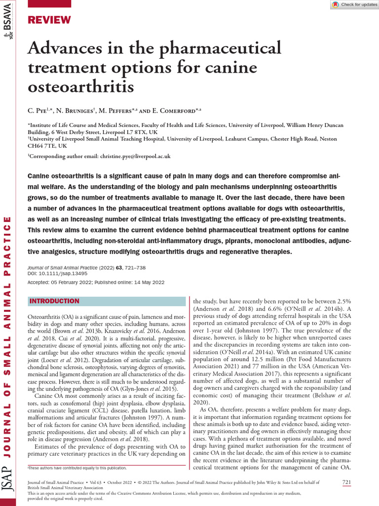 Picture of Advances in The Pharmaceutical Treatment Options For Canine ...