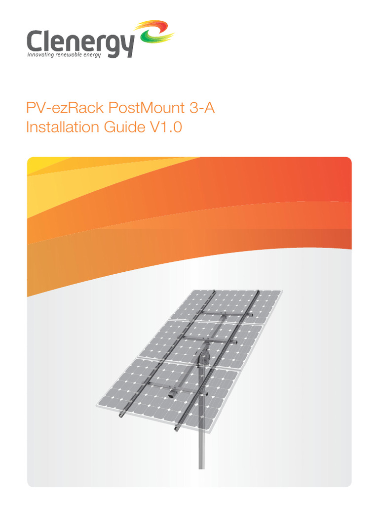 Manual - PV Ezrack PostMount 3 A Installation Guide V1 1 | PDF
