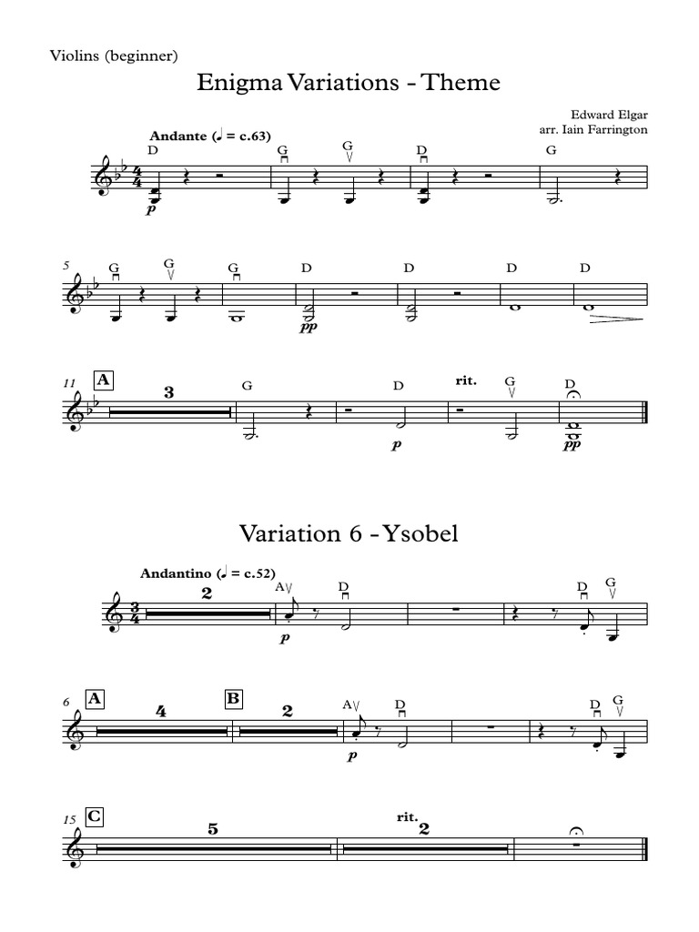 Elgar Violins Beginner | PDF