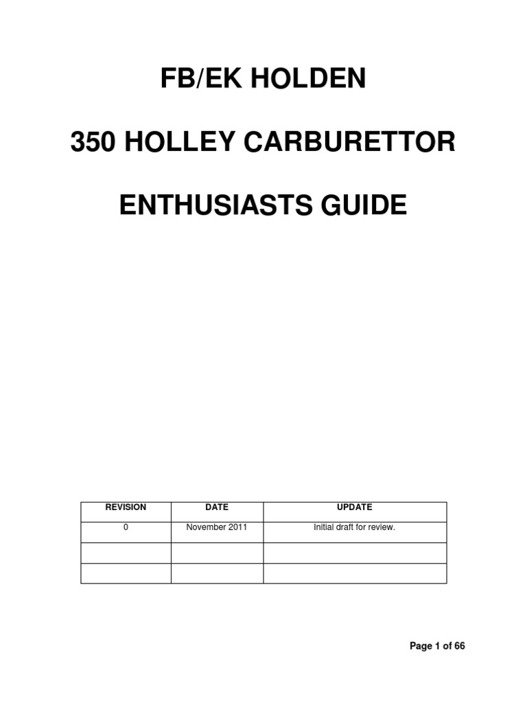 Holley Jet Size Chart