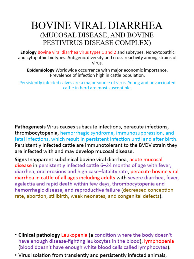 Bovine Viral Diarrhea Virus: Biotypes And Disease – SYDT