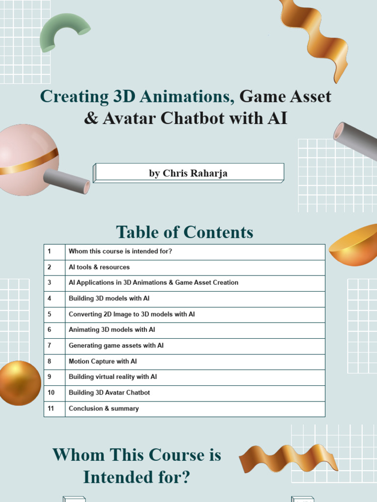 AI-Driven 3D Animation & Asset Creation | PDF | 3 D Computer Graphics ...
