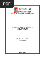 Programa de Estudios Arquitectura UJMV.