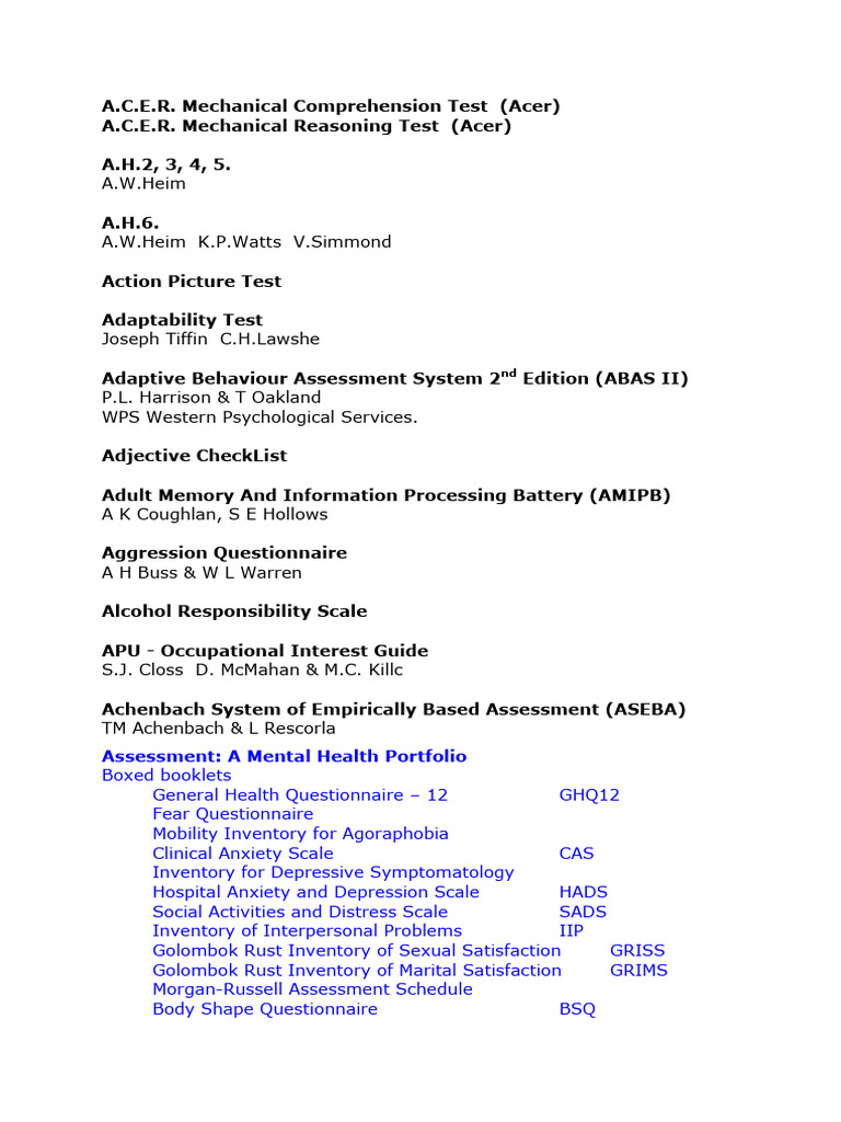 Class notes | Download Free PDF | Wechsler Adult Intelligence Scale ...