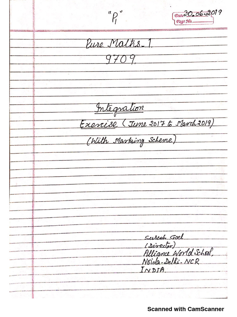 Integration Revision Pdf