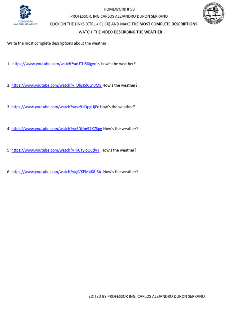 Homework # 5B | PDF | Technology & Engineering