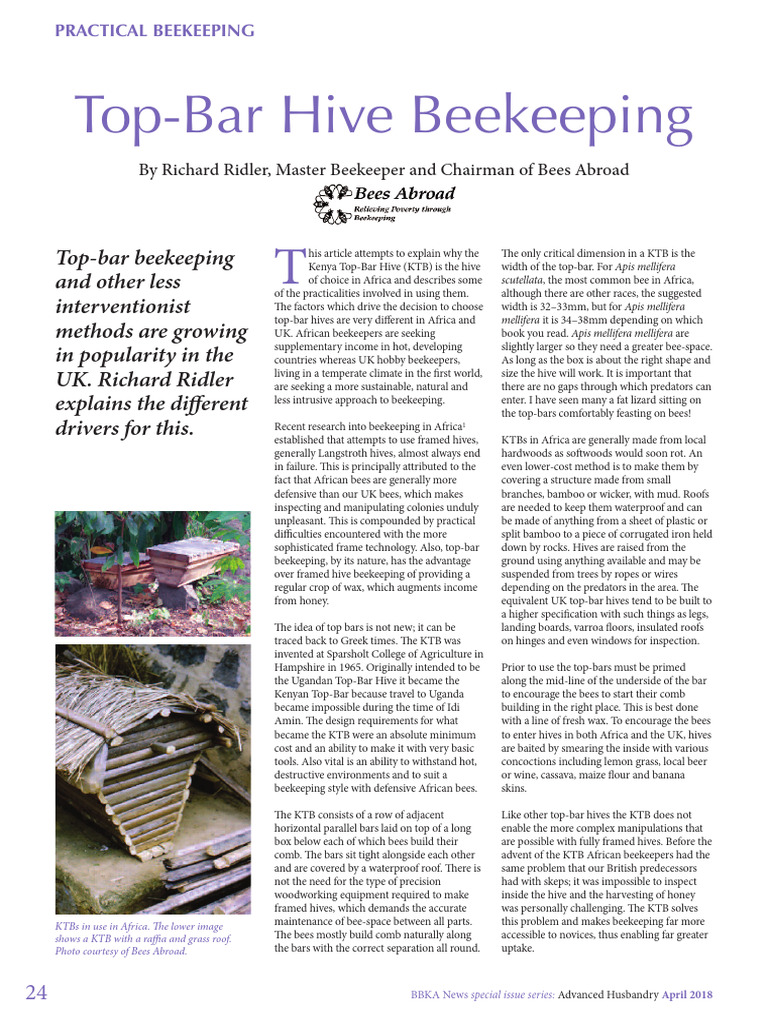 Advanced Husbandry Guide BBKA 2018 | PDF | Beehive | Beekeeping
