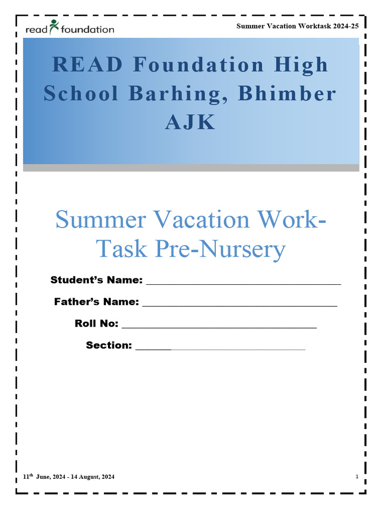 Play Group Worktask | PDF
