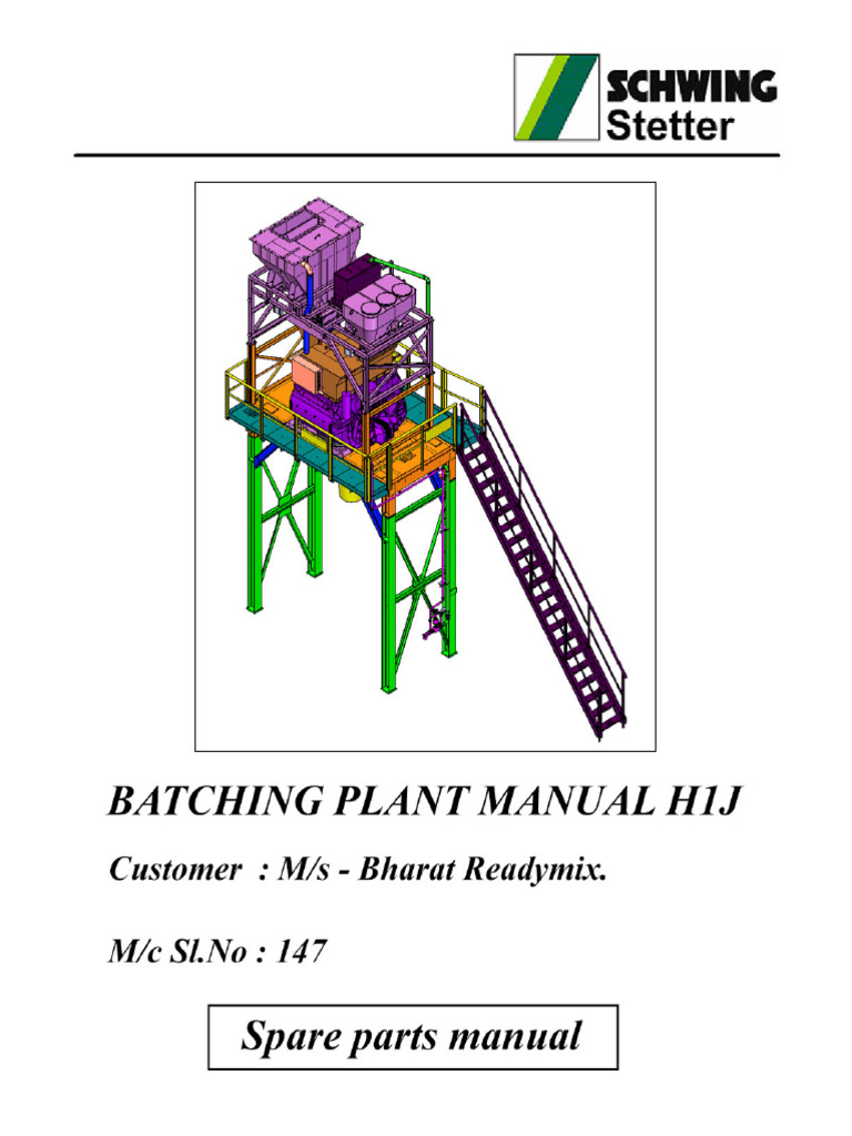 H1J Batching Plant Spare Parts List | PDF | Pipe (Fluid Conveyance