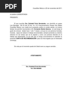 Carta de Recomendacion Laboral