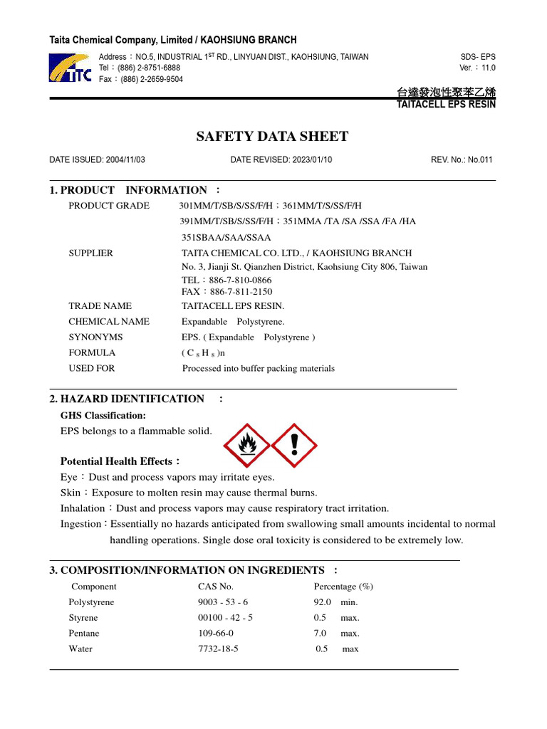 TDS Eps 301 | PDF | Dangerous Goods | Water