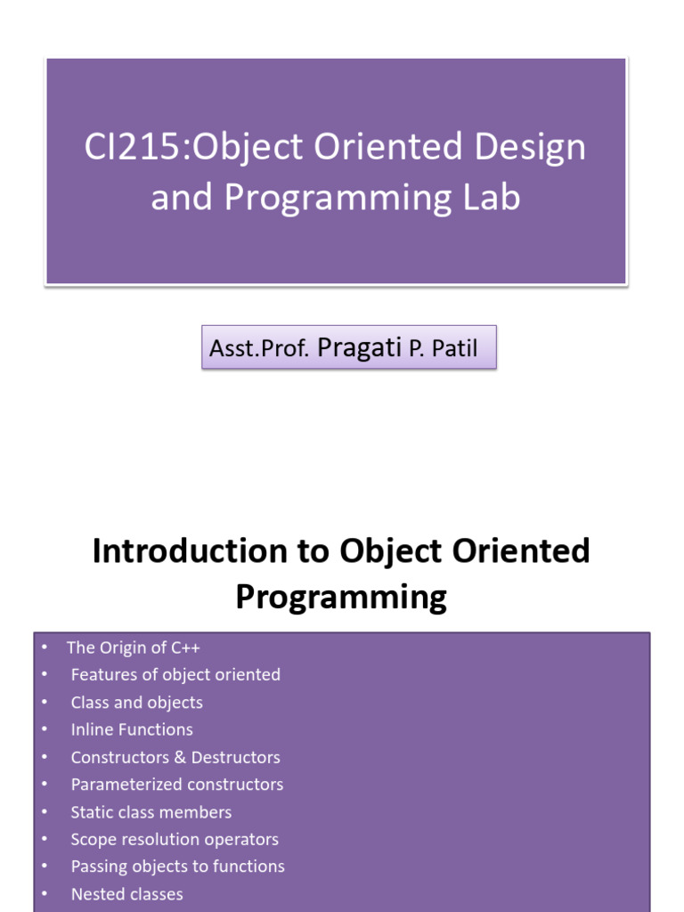 Static Data Member Static Member Function | PDF | Constructor (Object ...