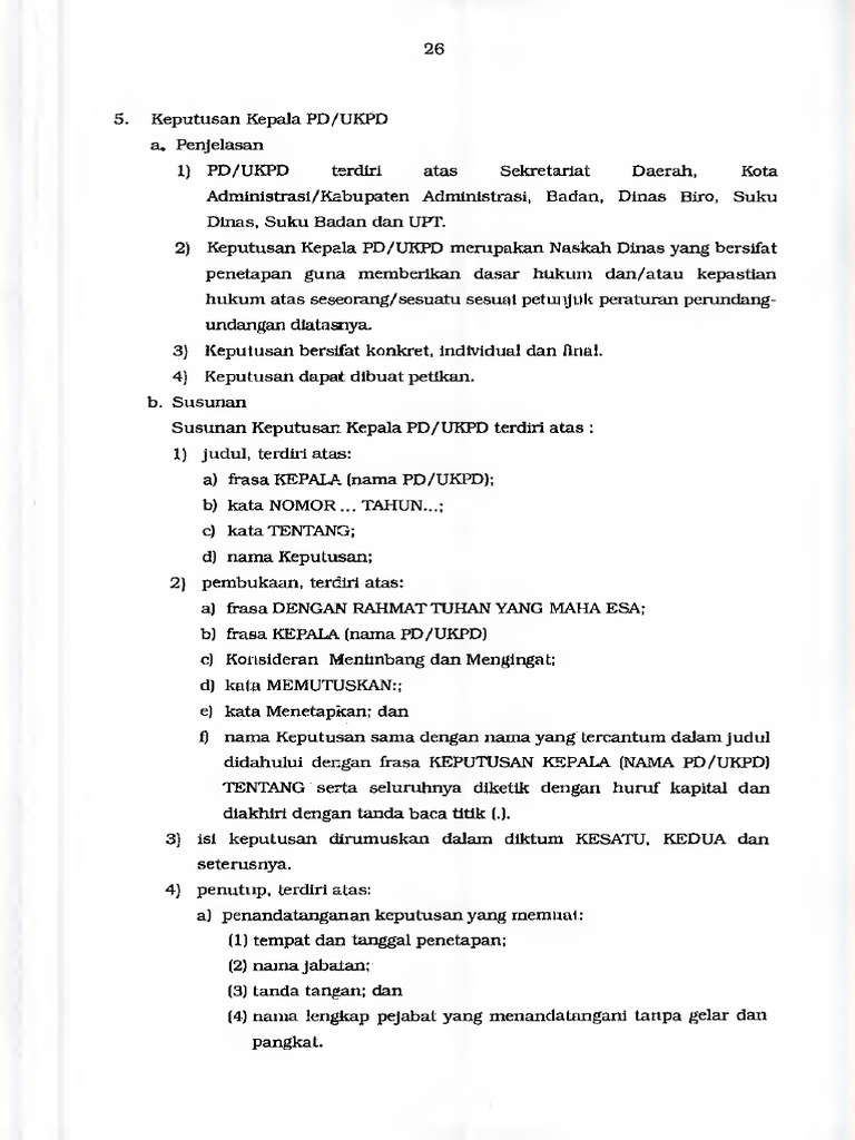 Format Keputusan Kepala PD/UKPD | PDF