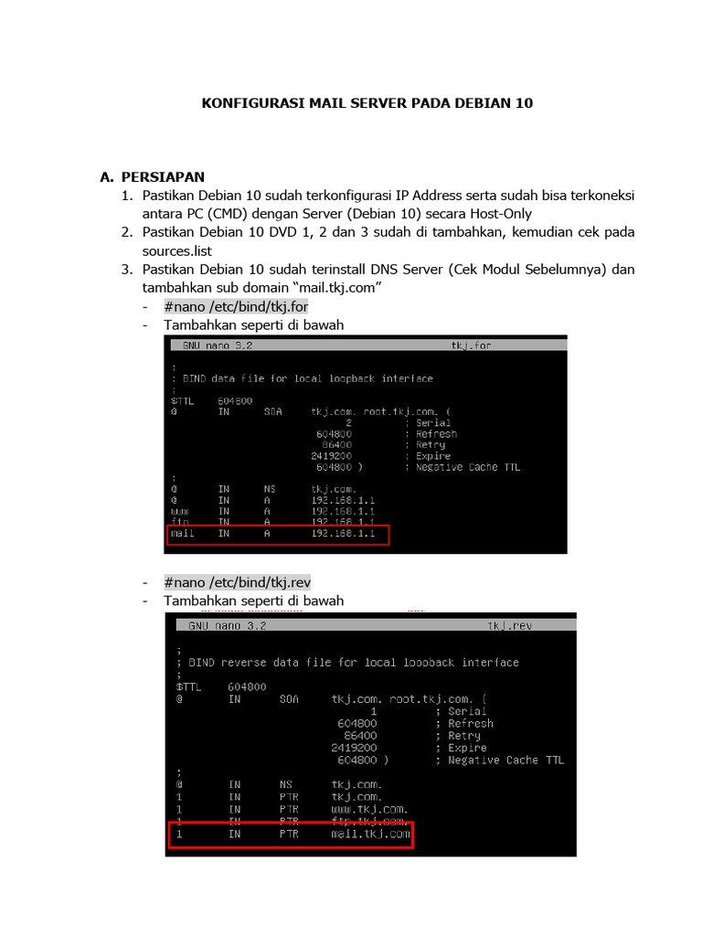 Konfigurasi Mail Server di Debian 10 | PDF