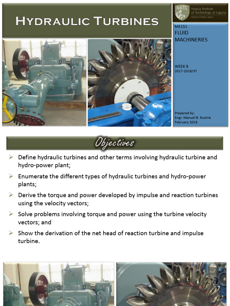 Types of Hydraulic Turbines Explained | PDF | Turbine | Power Station