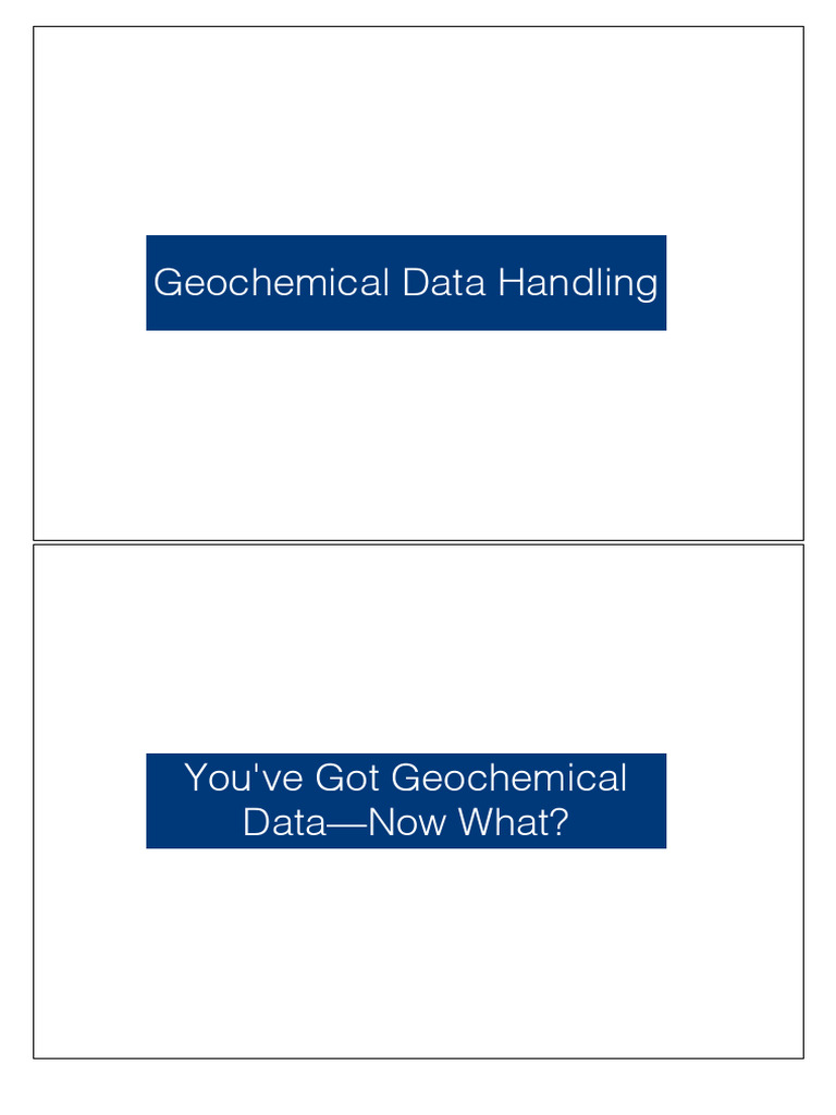 Geochem Lect - 6 - 8 | PDF | Principal Component Analysis | Rotation