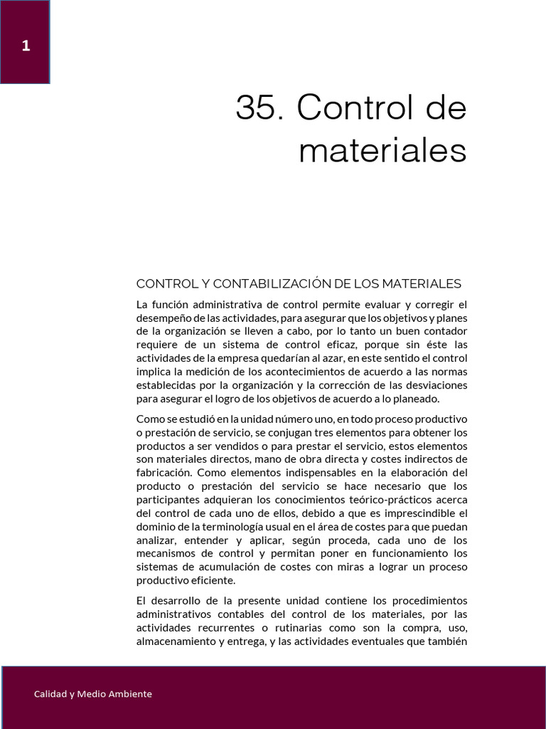 Control Eficiente de Materiales en Producción | PDF | Contabilidad ...