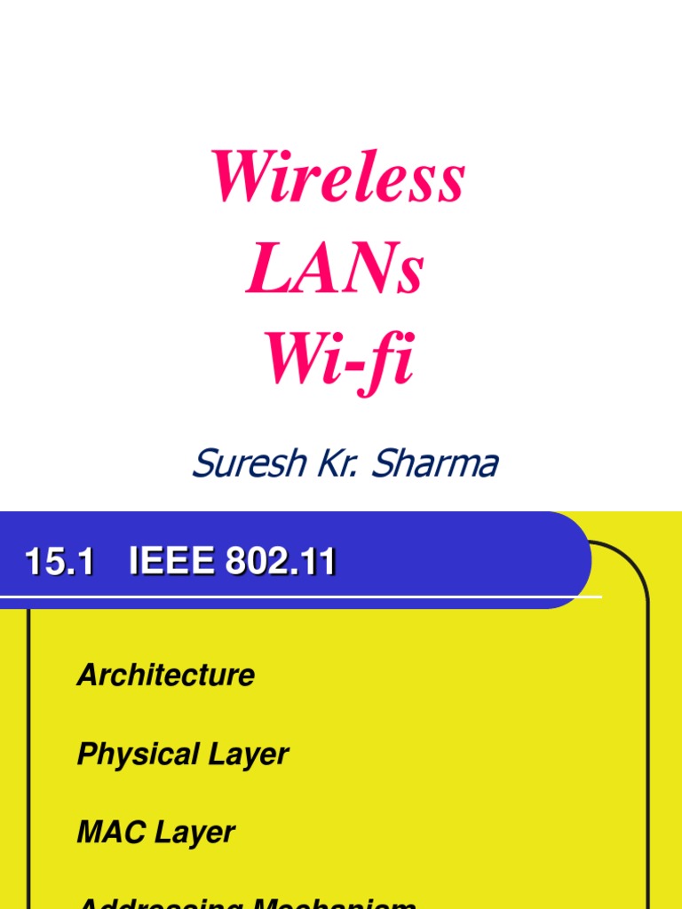 Wireless LANs and Bluetooth Architecture | PDF | Wireless Lan ...
