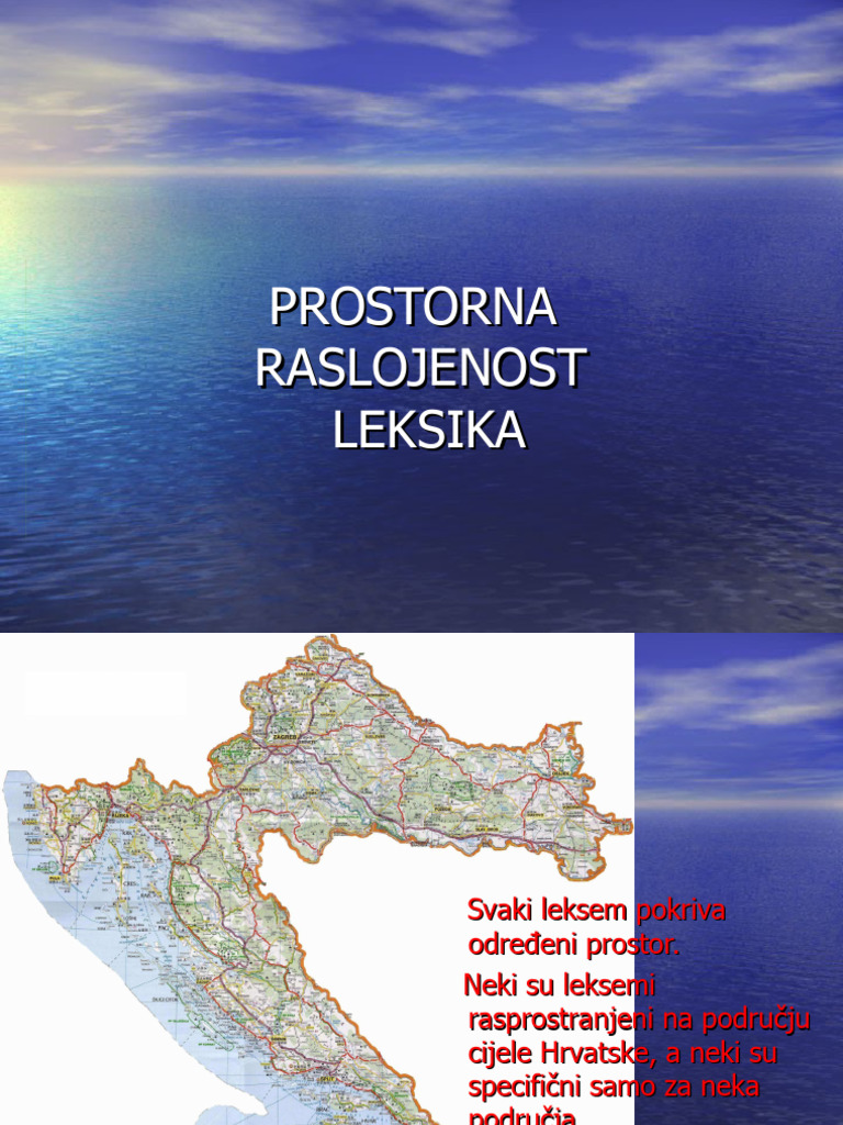 Prostorna Raslojenost Leksika | PDF