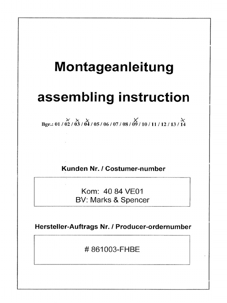 Assembly Instructions | PDF
