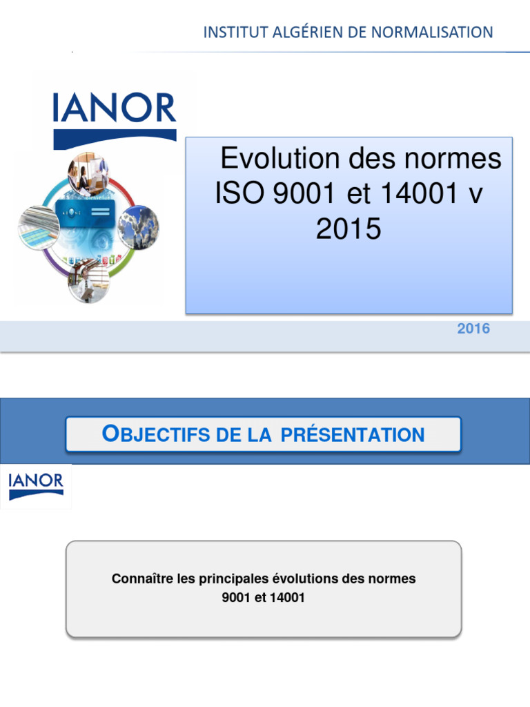 Évolutions des normes ISO 9001 et 14001 | PDF | Risque | Management de ...