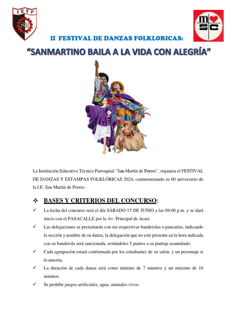 Bases para El Concurso de Danza | PDF