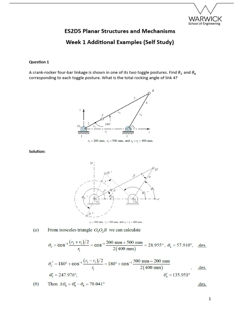 Additional Problem Set (SS) - Solution | PDF | Classical Mechanics ...