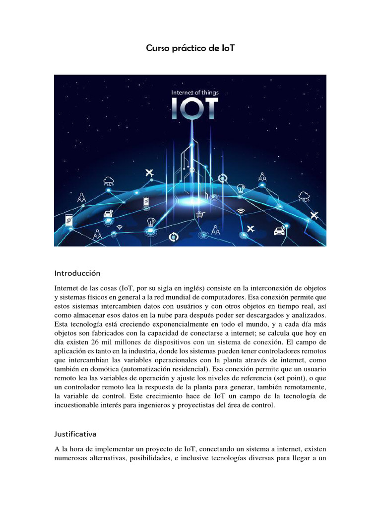 Curso Práctico de IoT | PDF | Internet de las Cosas | Protocolos de ...