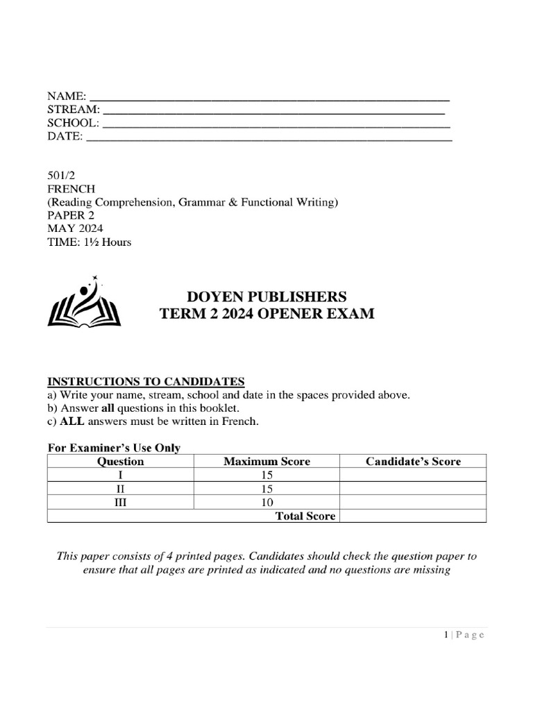 french-form-4-pp2-mid-term-ii-2024-exam-pdf
