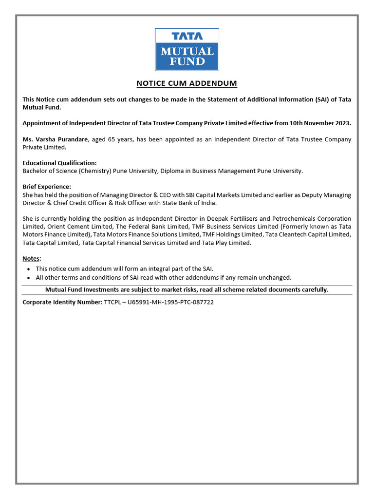 Statement of Additional Information | PDF | Mutual Funds | Securities ...