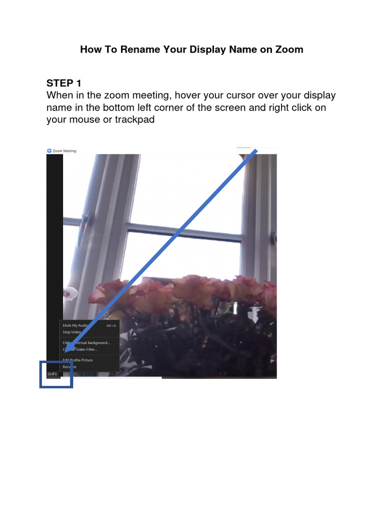 How to change your display name on Zoom LAPTOP PDF