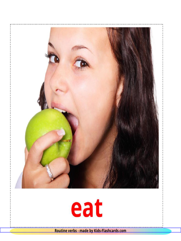 Routine Verbs 1 Square | PDF | Self-Improvement | Wellness
