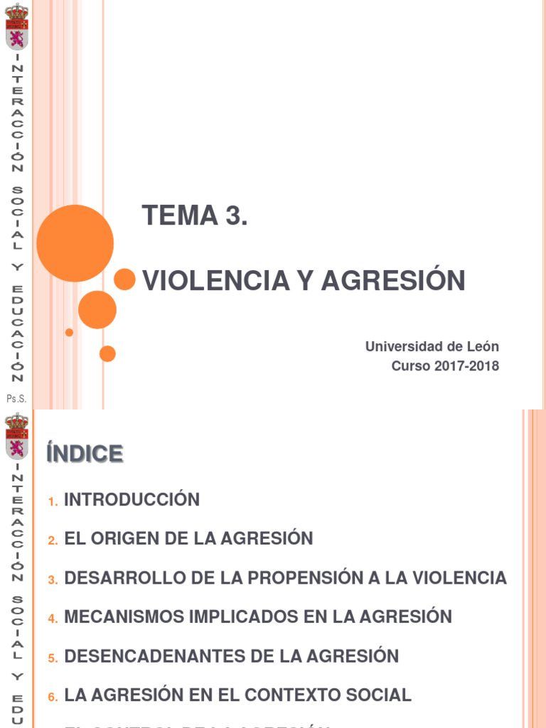 Causas y Tipos de Agresión Social | PDF | Agresión | La violencia ...