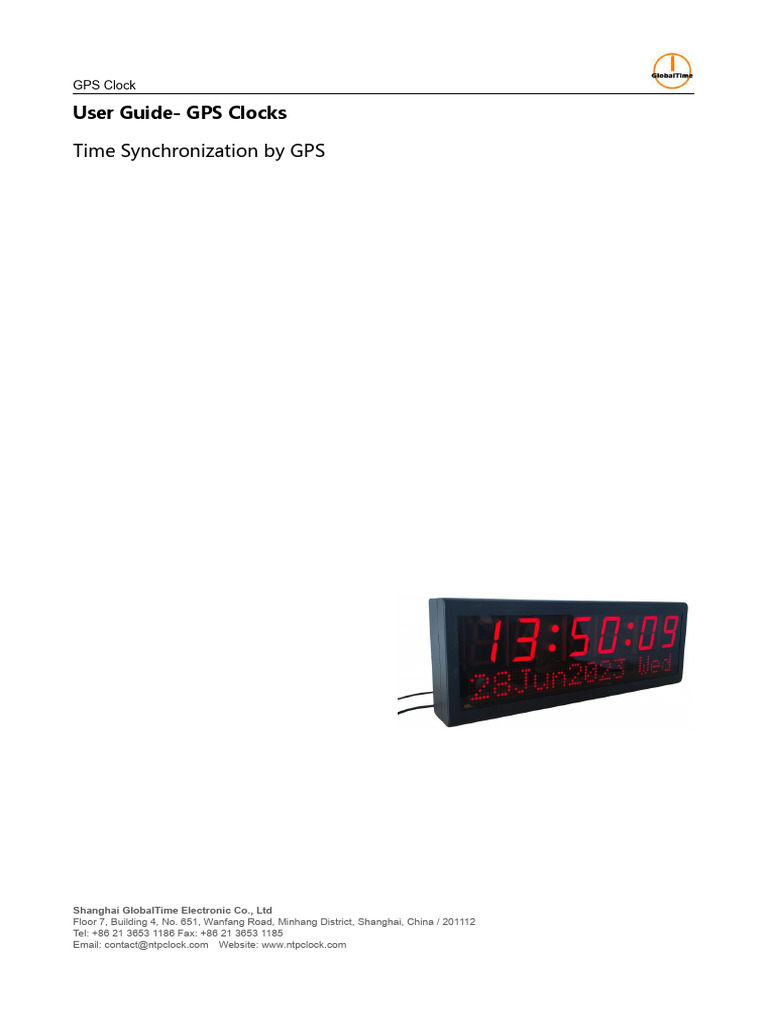 GPS Clock User Guide & Setup | PDF | Global Positioning System | Clock